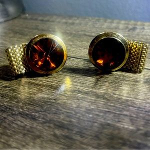 Vintage Amber cuff links